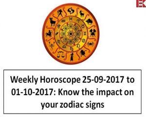 Read more about the article Weekly Horoscope 25-09-2017 to 01-10-2017